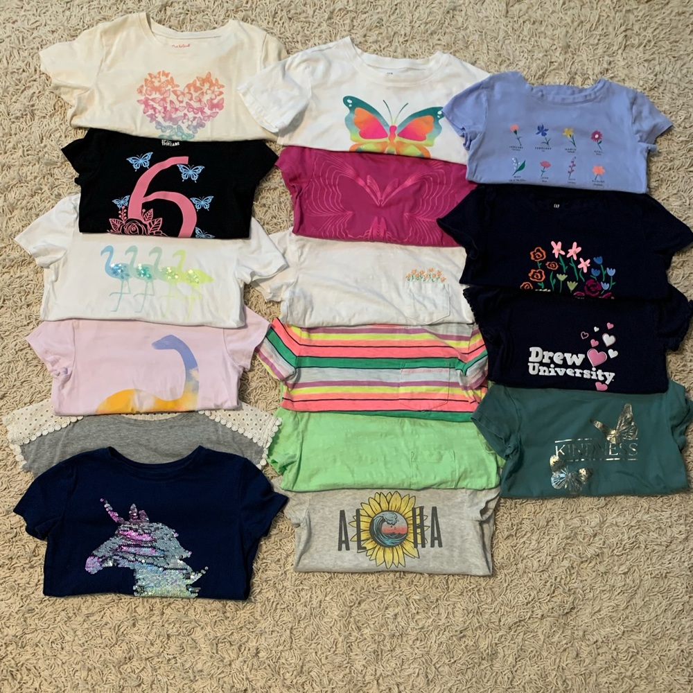 18 size small girls short sleeve shirts